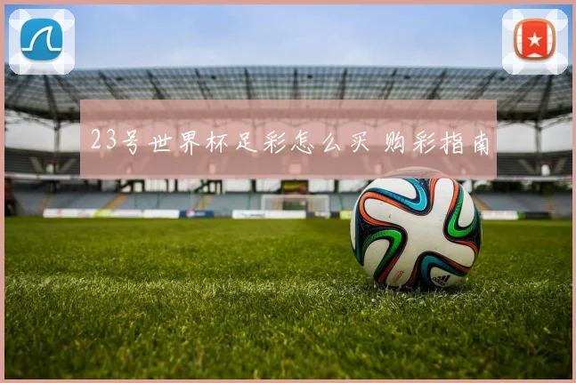 23号世界杯足彩怎么买 购彩指南