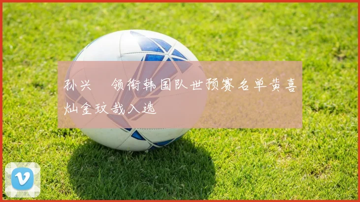 孙兴慜领衔韩国队世预赛名单黄喜灿金玟哉入选